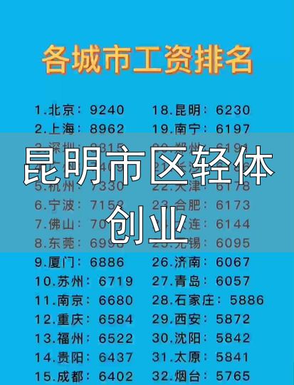 昆明薪资水平_昆明市区轻体创业_昆明就业市场分析