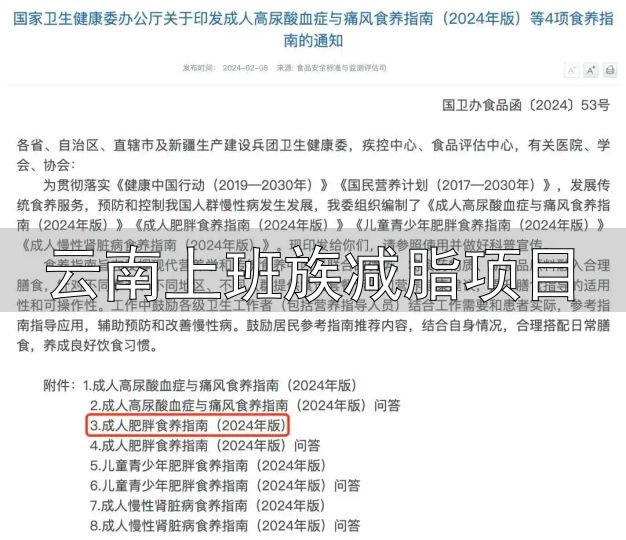 云南上班族减脂项目_体重管理指导原则2024_健康减肥食谱2024