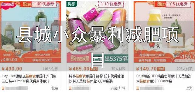 饮食减肥IP打造_县城小众暴利减肥项目_减肥课程服务模式