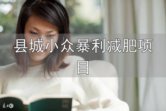 健康行业创业项目推荐_小县城暴力小本创业行业_县城小众暴利减肥项目