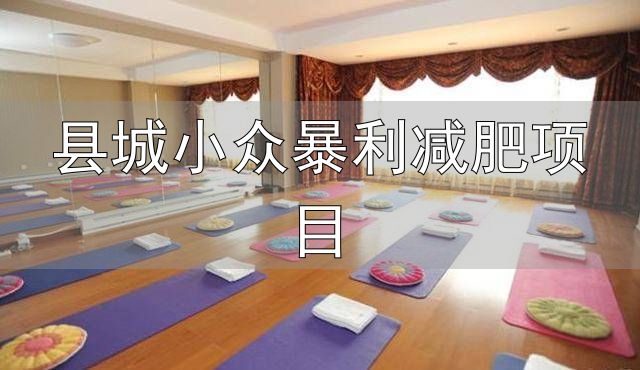 小县城暴力小本创业行业_健康行业创业项目推荐_县城小众暴利减肥项目