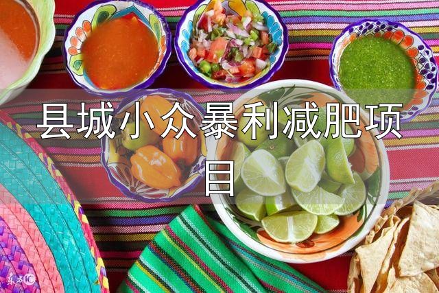 小县城暴力小本创业行业_县城小众暴利减肥项目_健康行业创业项目推荐