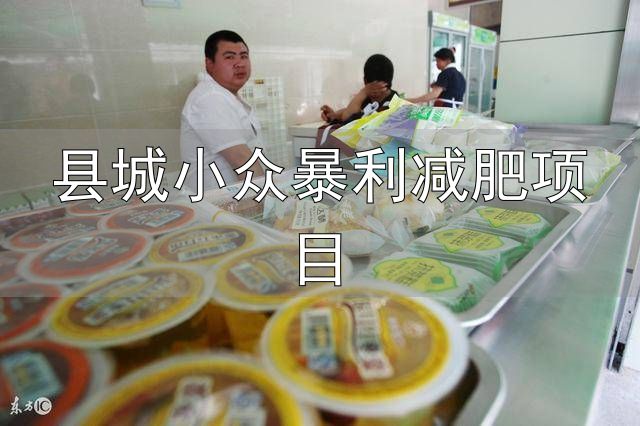 小县城暴力小本创业行业_健康行业创业项目推荐_县城小众暴利减肥项目
