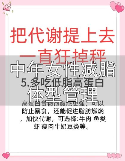 中年女性减肥方法_中年女性减脂体型管理_中年女性健康饮食减肥